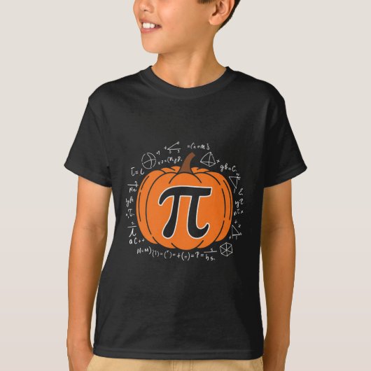 パンプキンパイ算数先生面白いハロウィン感謝してい Tシャツ (正面)