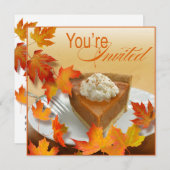 パンプキンパイ落下紅葉感謝祭 招待状 (正面/裏面)