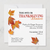パンプキンパイ落下紅葉感謝祭 招待状 (裏面)