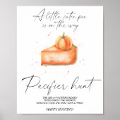 パンプキンパイ赤ちゃんシャワーゲーム – おしゃぶり狩り ポスター (正面)