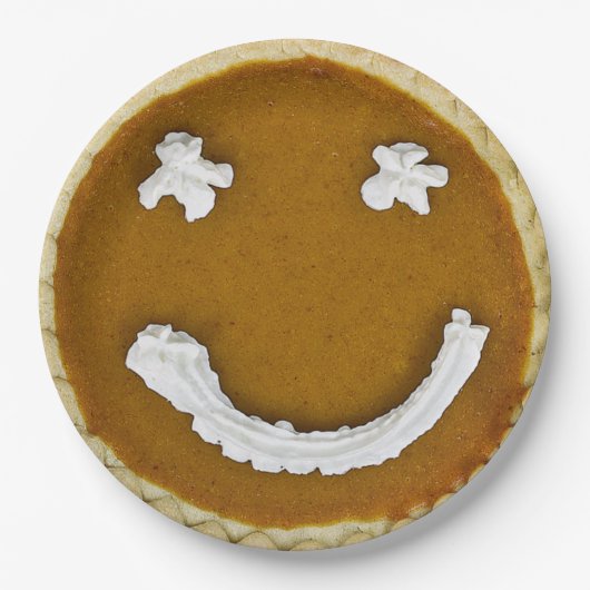 パンプキンパイ顔 ペーパープレート (正面)