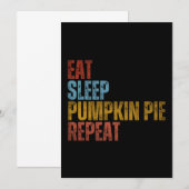 パンプキンパイ食べて、寝て、パンプキンパイ食べて、の繰り返し 招待状 (正面/裏面)