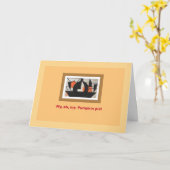 パンプキンパイ「私、ああ、私」感謝祭 カード (黄色い花)