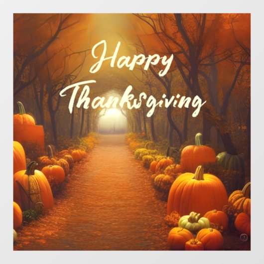 パンプキンパス美しい秋のシーンカスタム ウィンドウサイン (シート)