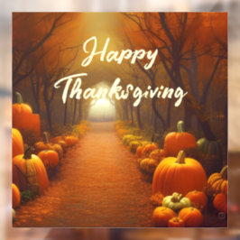 パンプキンパス美しい秋のシーンカスタム ウィンドウサイン