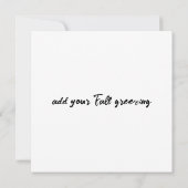 パンプキンパス美しい秋のシーンカスタム カード (裏面)