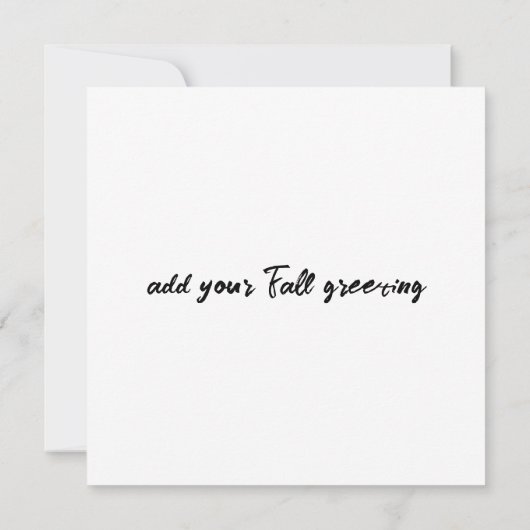 パンプキンパス美しい秋のシーンカスタム カード (裏面)