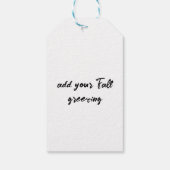 パンプキンパス美しい秋のシーンカスタム ギフトタグ (裏面)