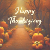 パンプキンパス美しい秋のシーンカスタム シール (正面)