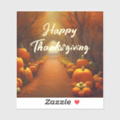 パンプキンパス美しい秋のシーンカスタム シール (シート)