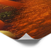 パンプキンパス美しい秋のシーンカスタム ポスター (角)