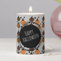 パンプキンパターンハッピーハローウィンブラックグレー