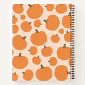 パンプキンパターンレシピ空白のクックブック ノートブック (裏面)