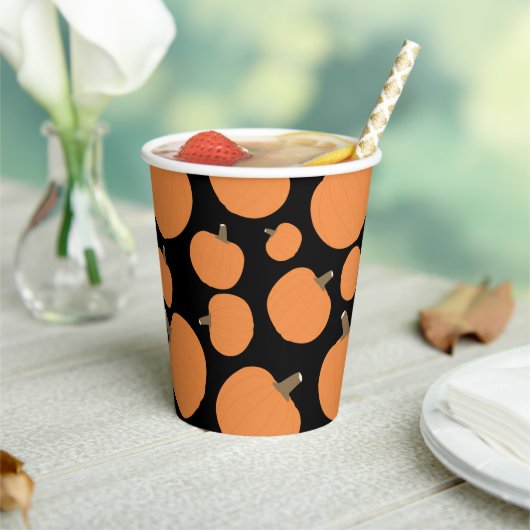 パンプキンパターン秋秋ハロウィン 紙コップ (インサイチュ)