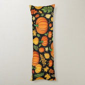 パンプキンパターン ハーベストデー オータムデコ ボディピロー (裏面 (縦))