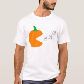 パンプキンパック幽霊ハロウィーンユーモア Tシャツ (正面)