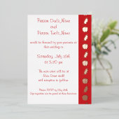 パンプキンパッチさくらんぼフォイル招待状 箔招待状 (立ち正面)