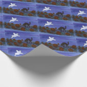 パンプキンパッチでスプックと猫 ラッピングペーパー (角)