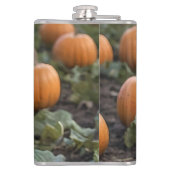 パンプキンパッチで子ぶたのように幸せだった フラスク (裏面)