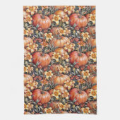 パンプキンパッチとデイリー キッチンタオル (縦)