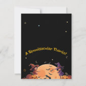 パンプキンパッチに感謝 - ハロウィン サンキューカード (裏面)