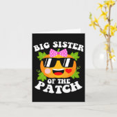 パンプキンパッチの姉おもしろいハロウィーンファミン カード (黄色い花)