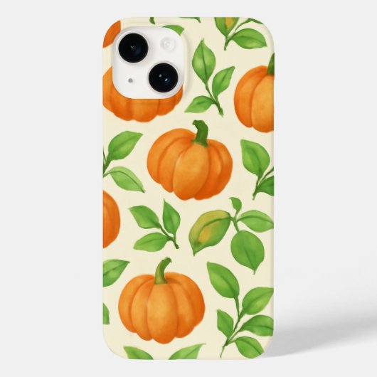 パンプキンパッチの秋のスマホケース - 可愛い落ち葉 Case-Mate iPhoneケース (裏面)