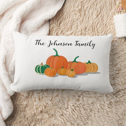 パンプキンパッチの許可をカスタマイズ ランバークッション (ブランケット)