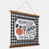 パンプキンパッチへようこそ |農家 吊り下げ型タペストリー (傾斜あり)