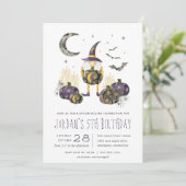 パンプキンパッチウィザードハロウィーン誕生日パーティー 招待状 (スタンド正面)