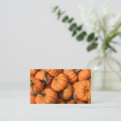 パンプキンパッチオレンジハーベストガーデングルズフォト 名刺 (スタンド正面)