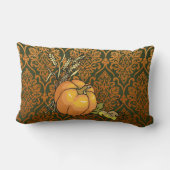 パンプキンパッチオレンジ&グリーンデザインランバーピロー ランバークッション (裏面)