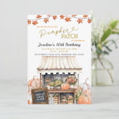 パンプキンパッチキッズエイジ誕生日招待状 招待状 (スタンド正面)