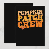 パンプキンパッチクルー レトロ グルーヴィー フォール オートム 招待状 (正面/裏面)