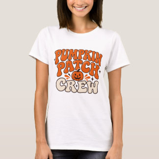 パンプキンパッチクルー、秋のかぼちゃ狩りシーズン Tシャツ