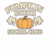 パンプキンパッチソーシャルクラブコージーオータムエステティック シール (正面)