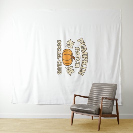 パンプキンパッチソーシャルクラブコージーオータムエステティック タペストリー (インサイチュ(横))