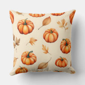 パンプキンパッチドリームズ | ミニマル秋 クッション (裏面)