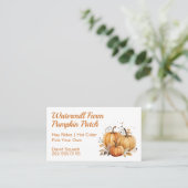 パンプキンパッチハーベスト秋をテーマにした 名刺 (スタンド正面)