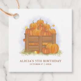 パンプキンパッチバタフライ紅葉誕生日 フェイバータグ