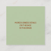 パンプキンパッチファミリーファームヴィンテージトラック秋プレイド スクエア名刺 (裏面)