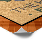 パンプキンパッチファームヴィンテージトラック秋プレイド素朴 ポスター (角)