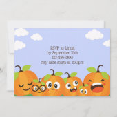 パンプキンパッチファーム子供の誕生日 招待状 (裏面)