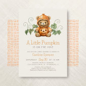 パンプキンパッチミニマリストベビーシャワー招待状 招待状
