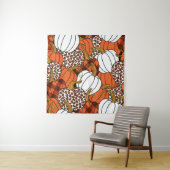 パンプキンパッチワークヴィンテージパターンの収穫 タペストリー (インサイチュ)