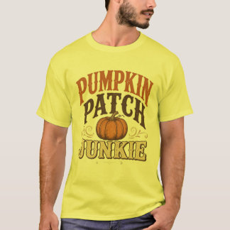 パンプキンパッチ中毒者ヴィンテージフォールデザイン Tシャツ