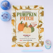 パンプキンパッチ招待状フライヤー チラシ (シングル)