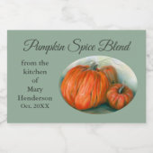 パンプキンパッチ秋トリオパステルアート フードラベル (シングルラベル)
