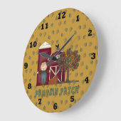 パンプキンパッチ秋時計 ラージ壁時計 (傾斜)