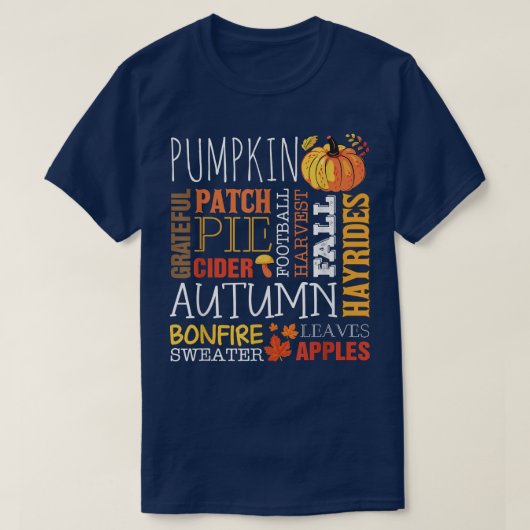 パンプキンパッチ秋Png Tシャツ (デザイン正面)